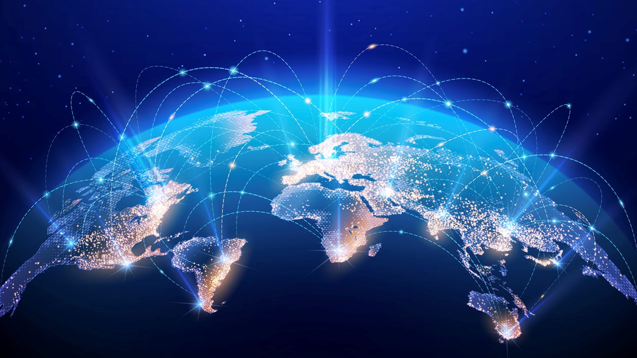 Map showing worldwide access